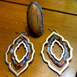 Ring And Earrings Boho Chic Unique